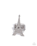 eiffel-tower-ease-white-ring-paparazzi-accessories