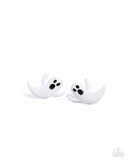 ghost-hunter-white-post earrings-paparazzi-accessories