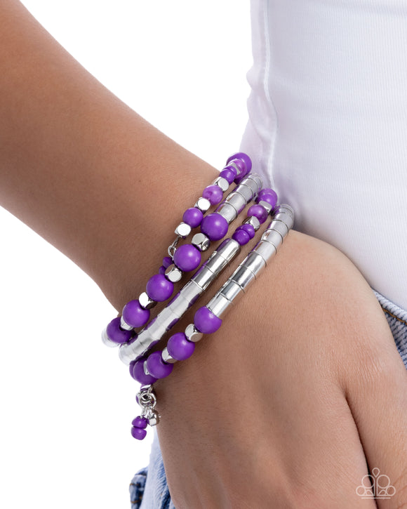 The Rite of Color - Purple Bracelet - Paparazzi Accessories