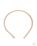 Braided Behavior - Gold Headband - Paparazzi Accessories