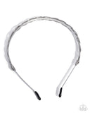 Braided Boarding School - Silver Headband - Paparazzi Accessories