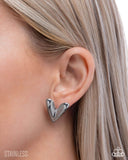 Reflective Romance - Silver Post Earrings - Paparazzi Accessories