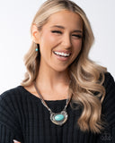 Grounded Gesture - Blue Necklace - Paparazzi Accessories