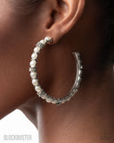 Classical Ballet - White Earrings - Paparazzi Accessories