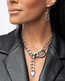 Bold Buckle - Silver Necklace - Paparazzi Accessories