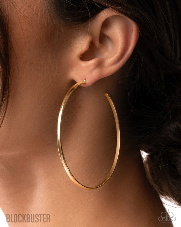 Basic Bombshell - Gold Earrings - Paparazzi Accessories