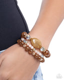Cheerful Collection - Brown Bracelet - Paparazzi Accessories