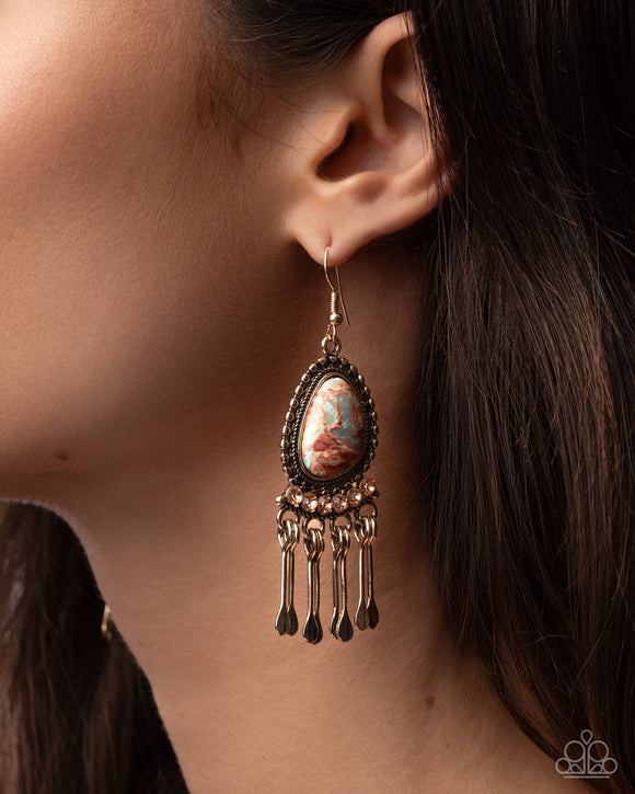 Swirled Sashay - Multi Earrings - Paparazzi Accessories