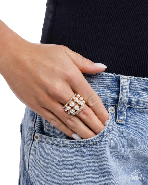 Glossy Gallery - Gold Ring - Paparazzi Accessories