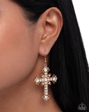 Heavenly Hosts - Gold Earrings - Paparazzi Accessories