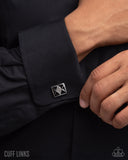 Iconic Invitation - Black Cuff Links - Paparazzi Accessories