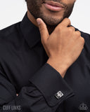 Iconic Invitation - Black Cuff Links - Paparazzi Accessories