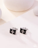 Iconic Invitation - Black Cuff Links - Paparazzi Accessories