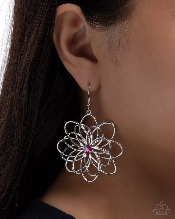 Malibu Mode - Pink Earrings - Paparazzi Accessories