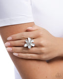 Painted Party - White Ring - Paparazzi Accessories