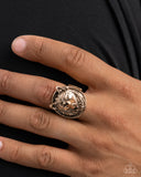 Audacious Alpha - Gold Ring - Paparazzi Accessories