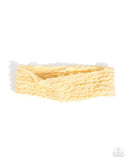 textured-tutor-yellow--paparazzi-accessories