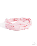Eyelet Elegance - Pink Headband - Paparazzi Accessories