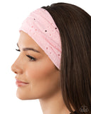 Eyelet Elegance - Pink Headband - Paparazzi Accessories