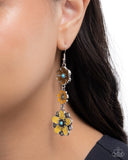 Floral Flock - Yellow Earrings - Paparazzi Accessories