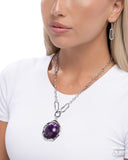 Symphonic Sheen - Purple Necklace - Paparazzi Accessories