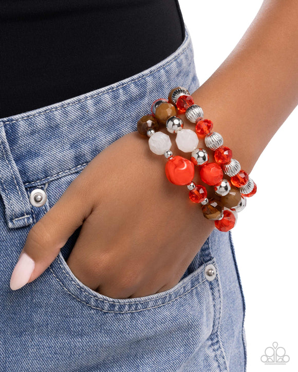 Colorful Collection - Red Bracelet - Paparazzi Accessories