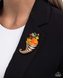 Cornucopia Chic - Multi Brooch - Paparazzi Accessories