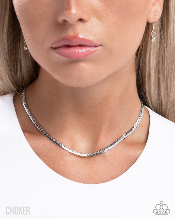 Crowning Challenge - Silver Necklace - Paparazzi Accessories