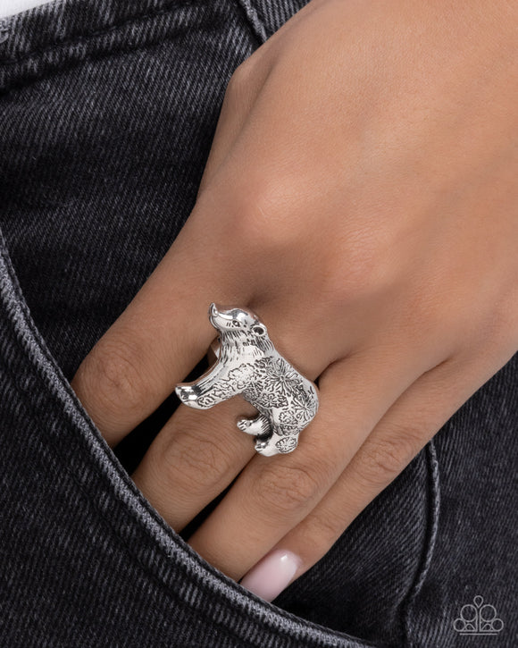 Adorably Arctic - Silver Ring - Paparazzi Accessories