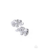 elephant-eloquence-silver-post earrings-paparazzi-accessories