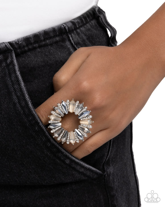 Powerhouse Pedestal - Silver Ring - Paparazzi Accessories