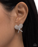 Tennis Team - Silver Post Earrings - Paparazzi Accessories