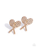 tennis-team-gold-post earrings-paparazzi-accessories