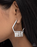 Everything to Win - White Earrings - Paparazzi Accessories