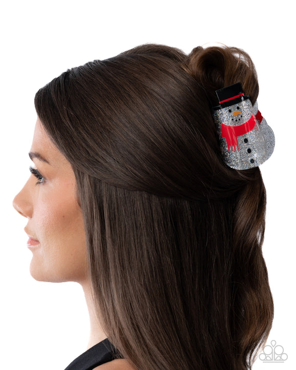 Snowman Serenade - Multi Hair Clip - Paparazzi Accessories