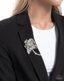 Refulgent Rose - Silver Brooch - Paparazzi Accessories