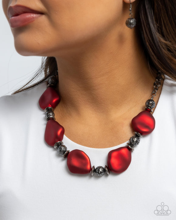Refulgent Reformation - Red Necklace - Paparazzi Accessories