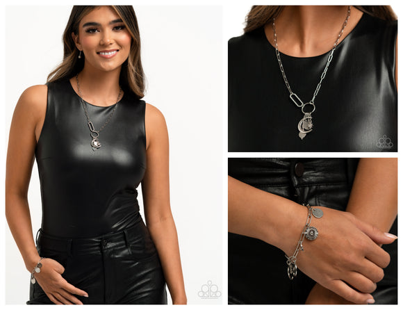 Astral Ambience - Silver Complete Look  - Paparazzi Accessories