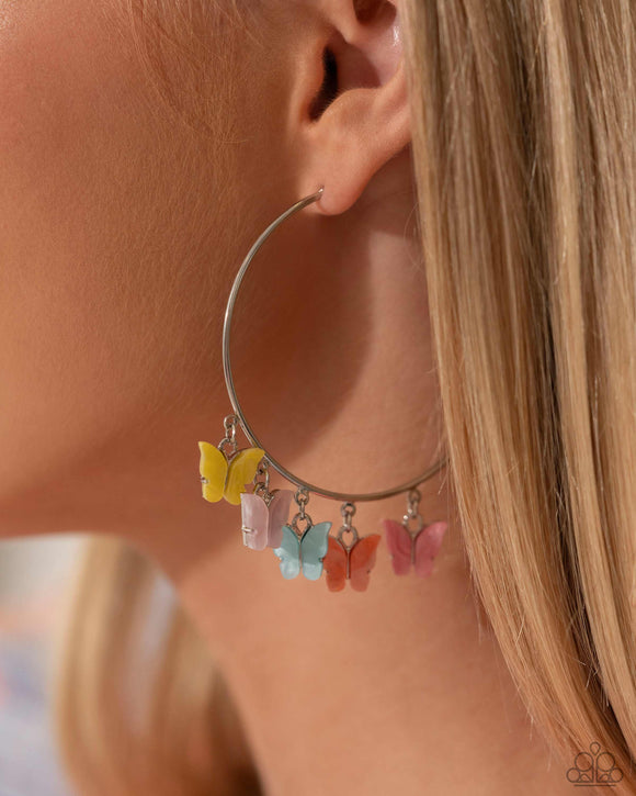 Bemusing Butterflies - Multi Earrings - Paparazzi Accessories