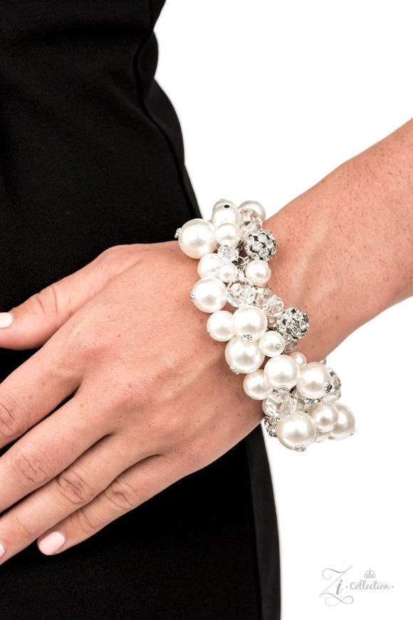 Couture Celebrator - 2021 White - Zi Collection Bracelet - Paparazzi Accessories