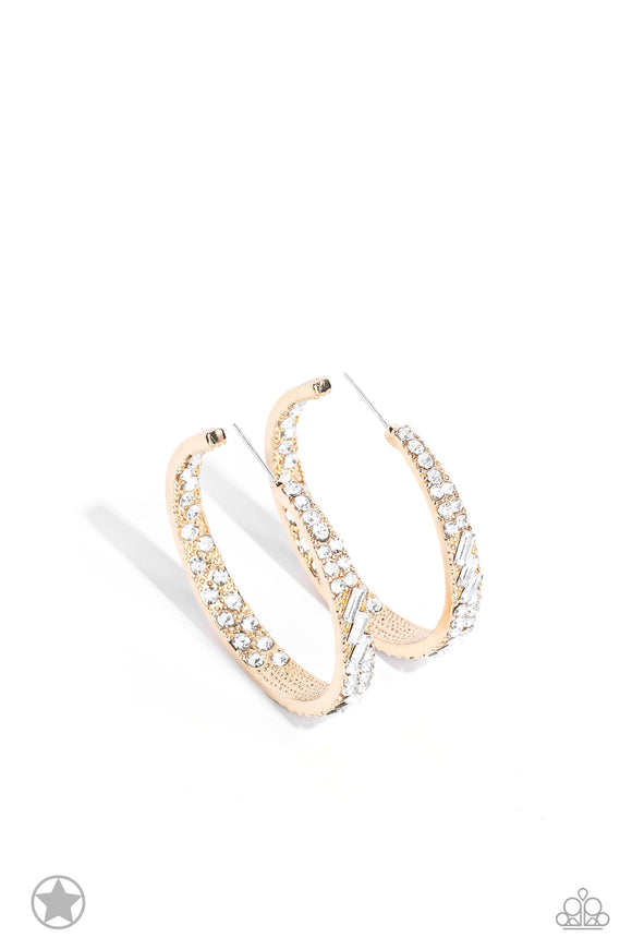 GLITZY By Association - Gold Earrings - Paparazzi Accessories