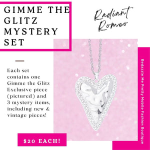 Gimme The Glitz - Radiant Romeo White Necklace - 4 Pc Mystery Set - Paparazzi Accessories