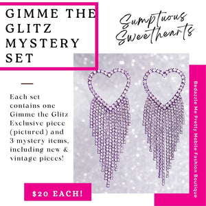 Gimme The Glitz - Sumptuous Sweethearts Purple Earrings - 4 Pc Mystery Set - Paparazzi Accessories