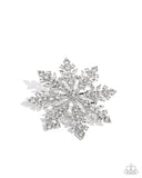 Snowflake Solstice - White Brooch - Paparazzi Accessories