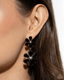 A Blast of Blossoms - Black Post Earrings - Paparazzi Accessories Post Earrings Bedazzle Me Pretty Mobile Fashion Boutique