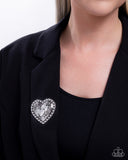A Breath of Fresh Romance - Silver Brooch - Paparazzi Accessories Brooch Bedazzle Me Pretty Mobile Fashion Boutique