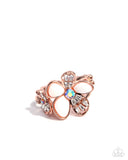 A Dizzy SHELL - Rose Gold Ring - Paparazzi Accessories Ring Bedazzle Me Pretty Mobile Fashion Boutique