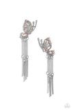 A Few Of My Favorite WINGS - Pink Post Earrings - Paparazzi Accessories Post Earrings Bedazzle Me Pretty Mobile Fashion Boutique