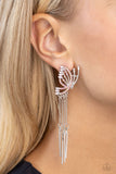 A Few Of My Favorite WINGS - Pink Post Earrings - Paparazzi Accessories Post Earrings Bedazzle Me Pretty Mobile Fashion Boutique