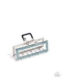 A Glittery Example - Blue Hair Clip - Paparazzi Accessories Hair Clip Bedazzle Me Pretty Mobile Fashion Boutique